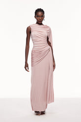 Brandt Ruch Şal Uzun Elbise Pembe